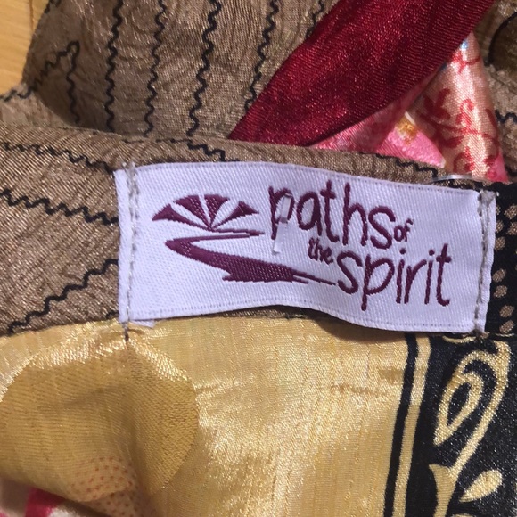 Paths of the spirit brand bohemian long reversible skirt. 100% silk - Picture 4 of 4
